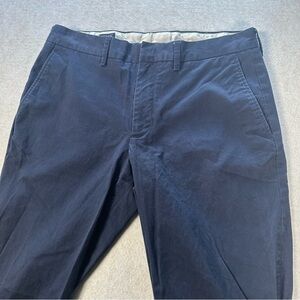 J Crew Men's Flex Bedford Navy Blue Flat Front Straight Leg Chino Pants 32/30